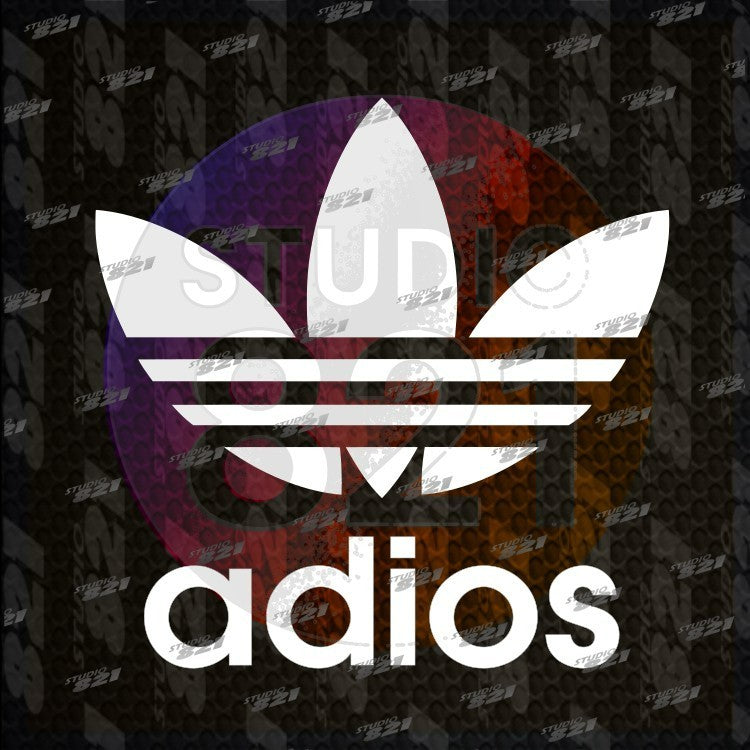 ADIOS Sticker Mini Decal – Sports Athletics Logo – Vinyl Window, Laptop, iPad