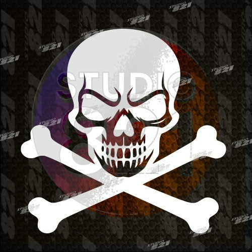 SKULL and BONES Vinyl Sticker Decal Car Truck Bike