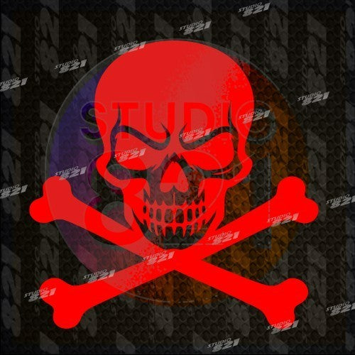 SKULL and BONES Vinyl Sticker Decal Car Truck Bike