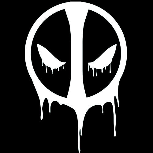 🔥 Deadpool Red Vinyl Sticker – Multiple Sizes | Laptop, Car, Phone Decal
