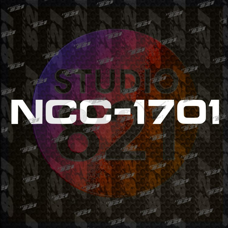 STAR TREK NCC-1701 Vinyl Transfer cut decal Sci-fi number Trekkie Sticker