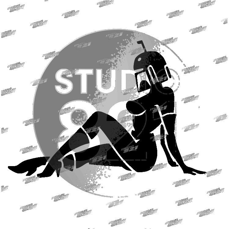 Girl Mudflap Decal Car Window Vinyl Sticker Star Wars BOBA FETT Mandalorian