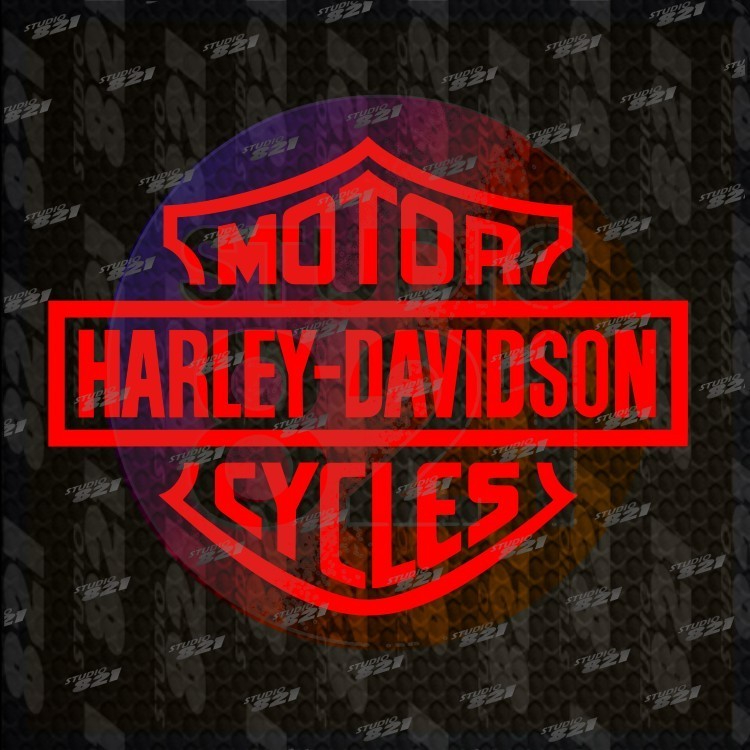 Harley Shield Bar Vinyl Sticker Decal - Davidson Car Truck Bike Shield