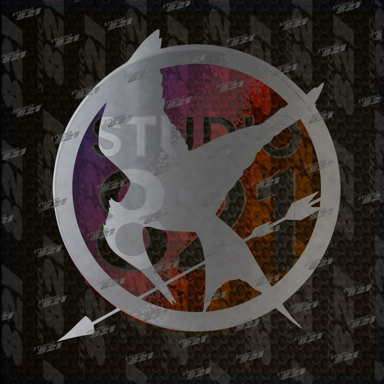 Hunger Games Mocking Jay pin Emblem logo movie Sticker vinyl decal