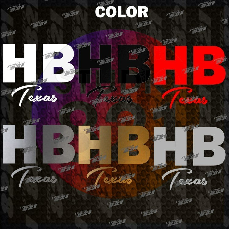 HOLLER BOYS HB and your State Creek Squad Decal CNC cut Decal Vinyl Sticker