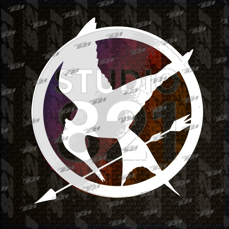 Hunger Games Mocking Jay pin Emblem logo movie Sticker vinyl decal