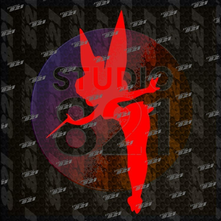 Tinker Bell Fairy story time Vinyl decal. Vintage style, classic