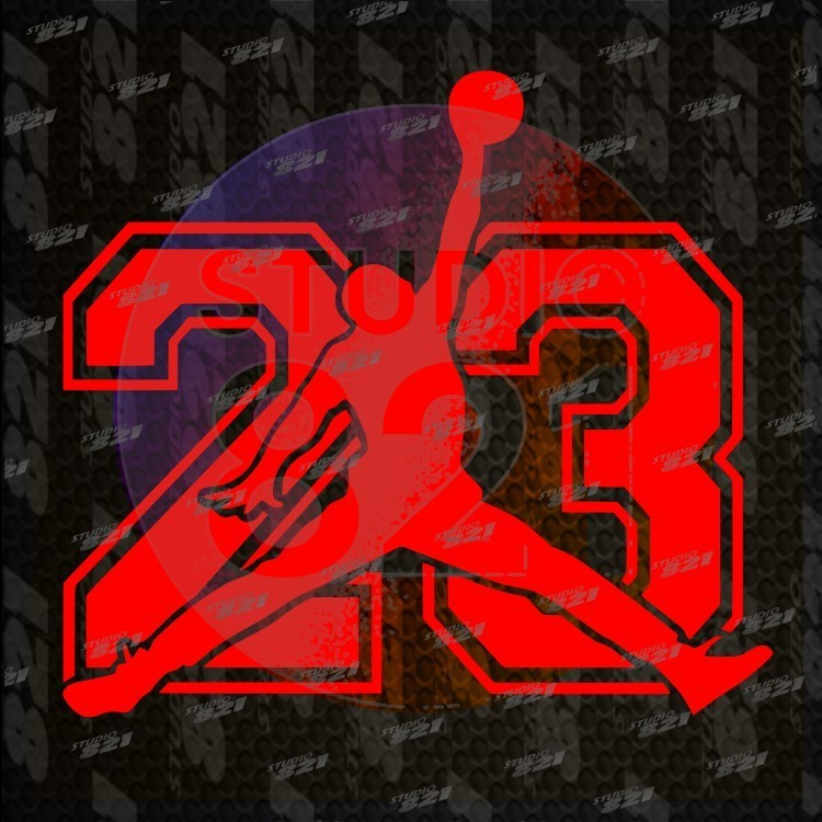 Michael Jordan 23 Air Mini Decal Basketball Logo Vinyl Window Sticker Laptop