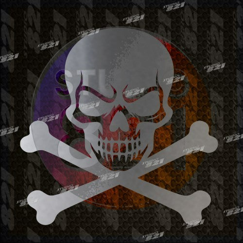 SKULL and BONES Vinyl Sticker Decal Car Truck Bike