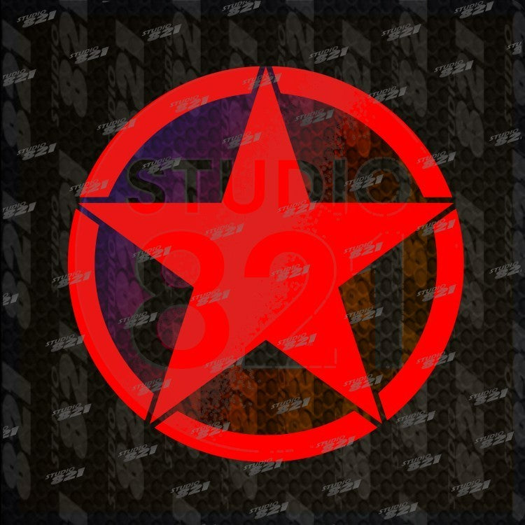 Star Emblem Vinyl Die Cut Decal Sticker - Army Military