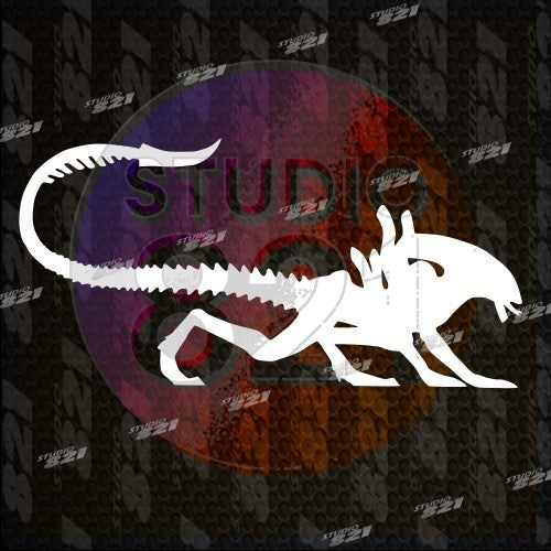 Alien Xenomorph Vinyl Decal | Sci-Fi Monster Sticker for Car, Laptop, or Tumbler