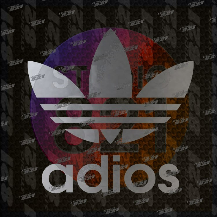 ADIOS Sticker Mini Decal – Sports Athletics Logo – Vinyl Window, Laptop, iPad