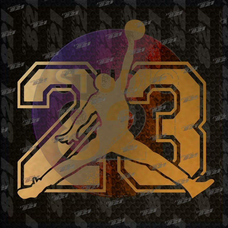 Michael Jordan 23 Air Mini Decal Basketball Logo Vinyl Window Sticker Laptop