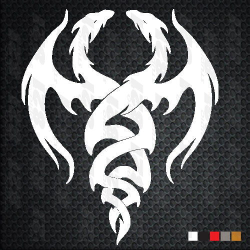 TWIN DRAGON Tribe of Two. Sticker laptop phone Indoor outdoor car window truck