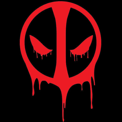 🔥 Deadpool Red Vinyl Sticker – Multiple Sizes | Laptop, Car, Phone Decal