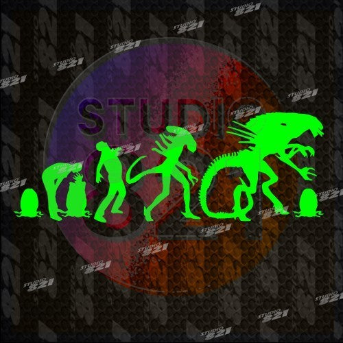 Alien Queen Evolution Alien Xenomorph Sticker Hr Giger Egg To Vinyl Decal Alien