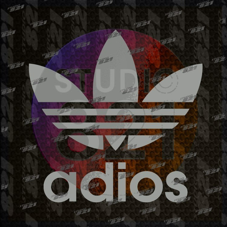 ADIOS Sticker Mini Decal – Sports Athletics Logo – Vinyl Window, Laptop, iPad