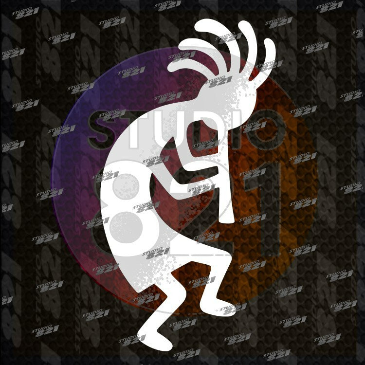 Kokopelli Southwestern Vinyl Decal – Native American Inspired Car Window Sticker
