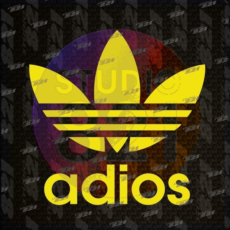 ADIOS Sticker Mini Decal – Sports Athletics Logo – Vinyl Window, Laptop, iPad