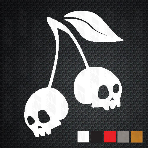 CHERY SKULL - Sticker laptop phone Indoor outdoor car window truck YETI CUP