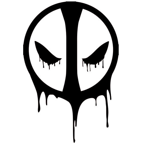 🔥 Deadpool Red Vinyl Sticker – Multiple Sizes | Laptop, Car, Phone Decal