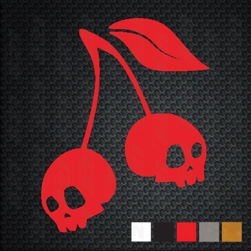 CHERY SKULL - Sticker laptop phone Indoor outdoor car window truck YETI CUP