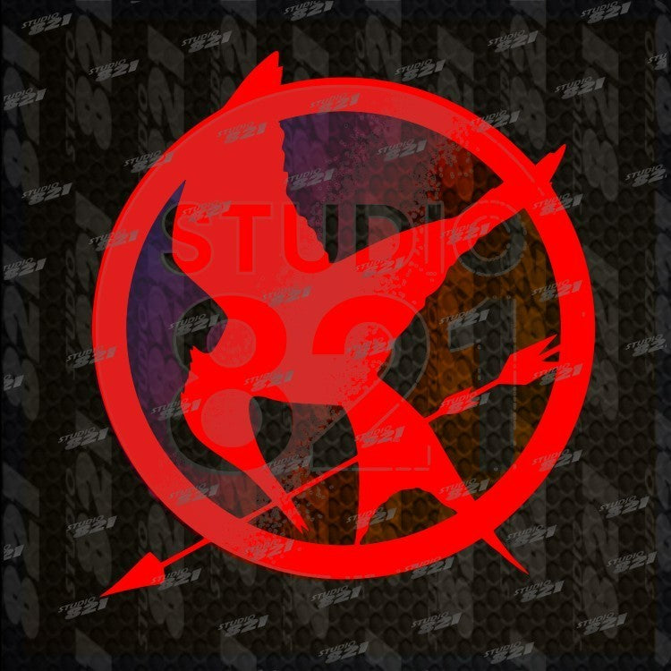 Hunger Games Mocking Jay pin Emblem logo movie Sticker vinyl decal