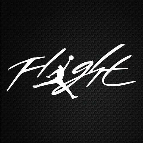 Michael Jordan Flight Decal Basketball Logo Vinyl Window Sticker Laptop Ipad