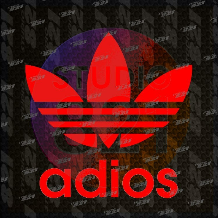 ADIOS Sticker Mini Decal – Sports Athletics Logo – Vinyl Window, Laptop, iPad