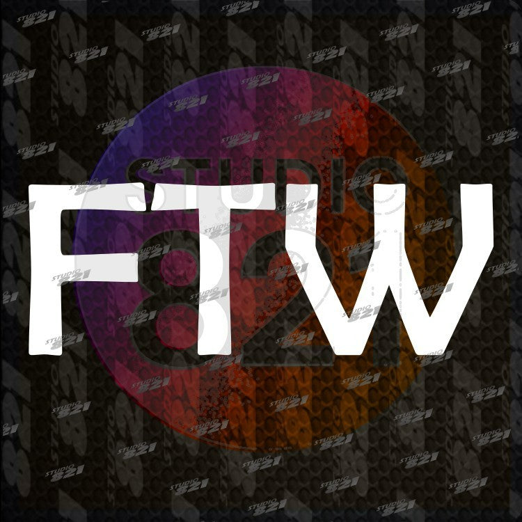 FTW Vinyl Decal Sticker - Forever Two Wheels Transfer Cut Stickers- For The Win