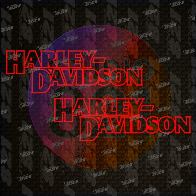 HARLEY DAVIDSON 2pc. Gas Tank decal - Motorcycle Window Vinyl Decal Sticker
