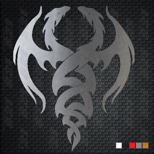 TWIN DRAGON Tribe of Two. Sticker laptop phone Indoor outdoor car window truck