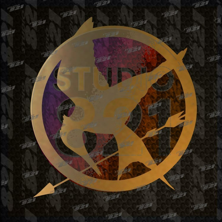 Hunger Games Mocking Jay pin Emblem logo movie Sticker vinyl decal
