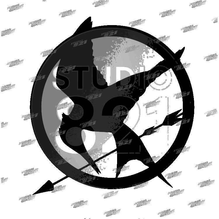 Hunger Games Mocking Jay pin Emblem logo movie Sticker vinyl decal