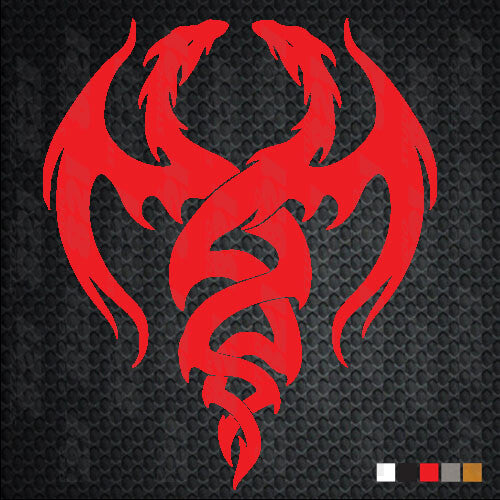 TWIN DRAGON Tribe of Two. Sticker laptop phone Indoor outdoor car window truck