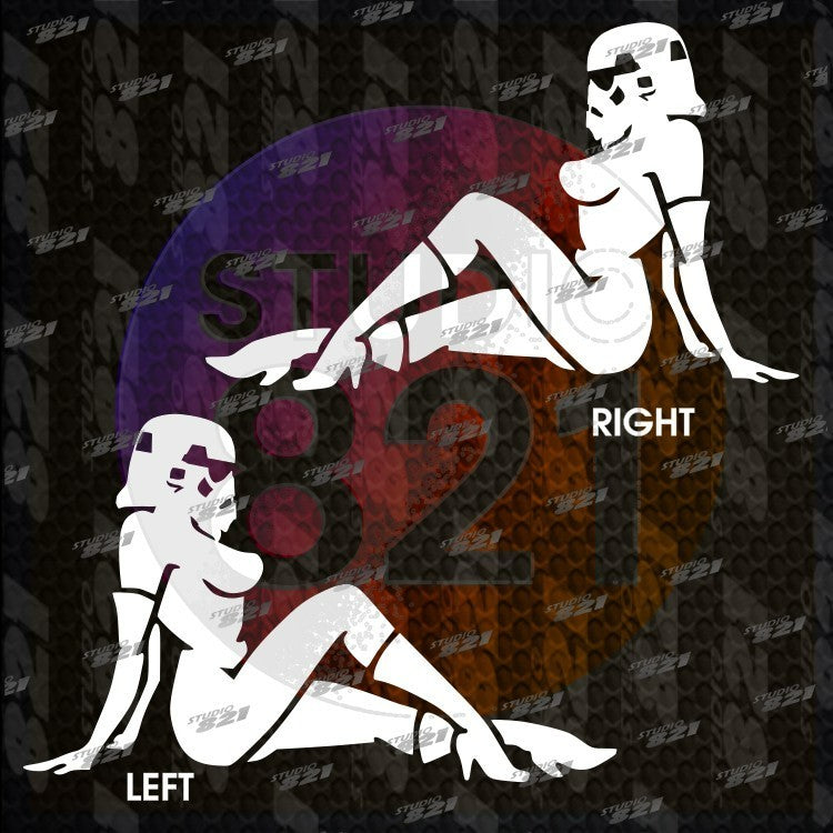 Girl Mudflap Decal Car Window Vinyl Sticker Star Wars BOBA FETT Mandalorian