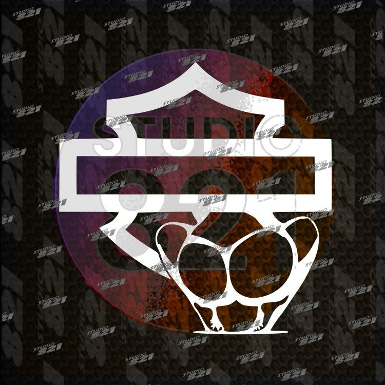 Harley Shield Bar Vinyl Sticker Decal - Davidson Car Truck Booty Butt Shield