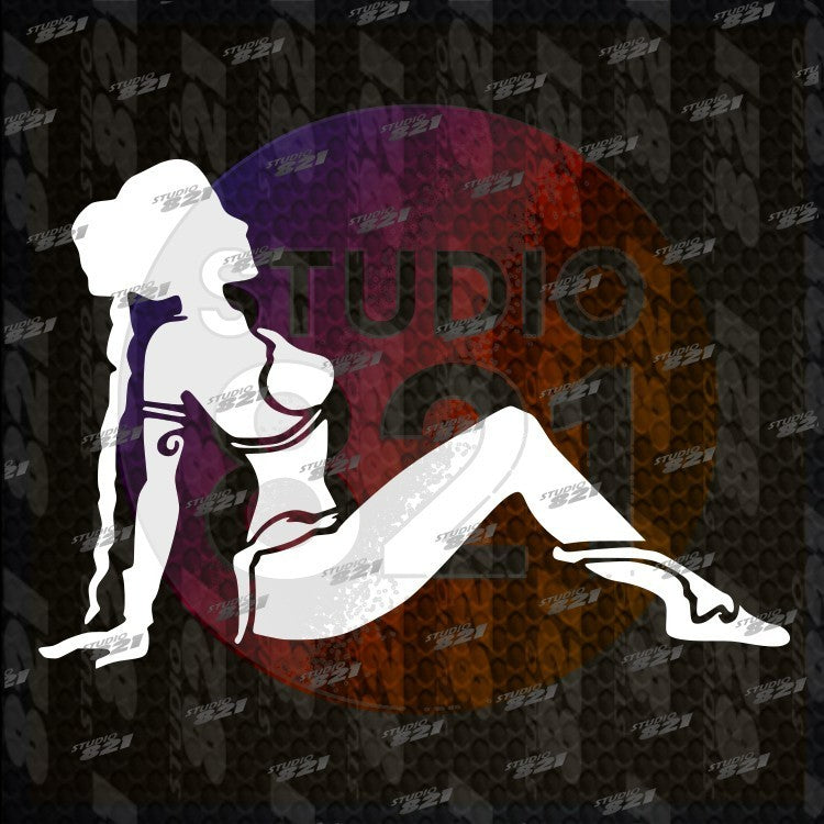 LEIA SLAVE Girl Mudflap Decal Car Window Vinyl Sticker Star Wars