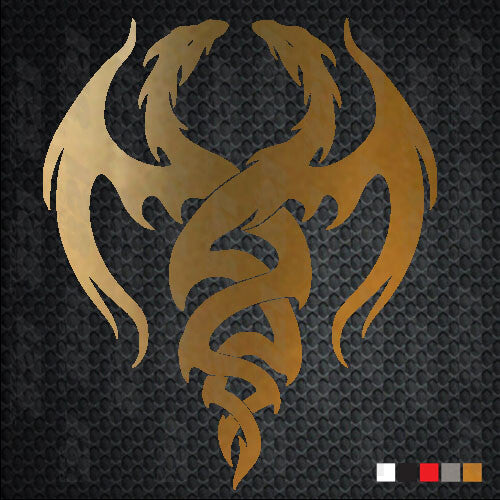 TWIN DRAGON Tribe of Two. Sticker laptop phone Indoor outdoor car window truck