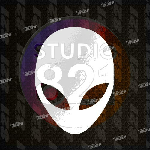 Alien Head vinyl decal- UFO area 51 encounters space Peace sticker decal New