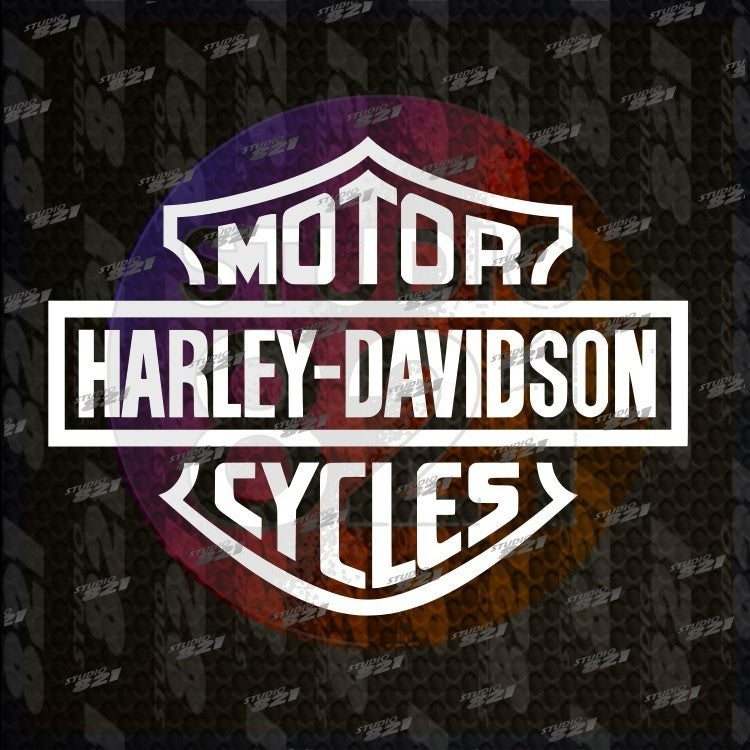 Harley Shield Bar Vinyl Sticker Decal - Davidson Car Truck Bike Shield
