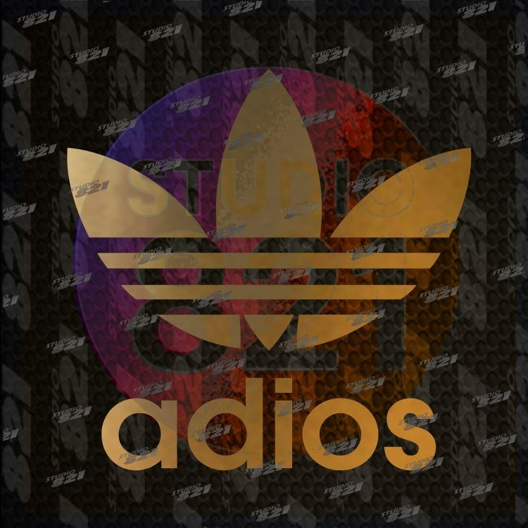 ADIOS Sticker Mini Decal – Sports Athletics Logo – Vinyl Window, Laptop, iPad
