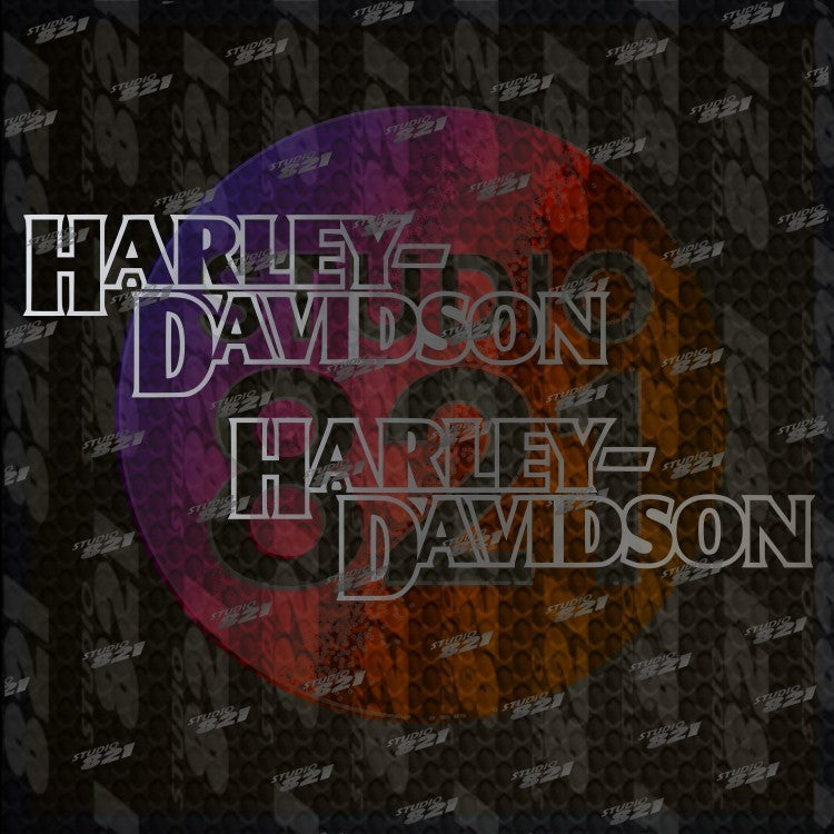 HARLEY DAVIDSON 2pc. Gas Tank decal - Motorcycle Window Vinyl Decal Sticker