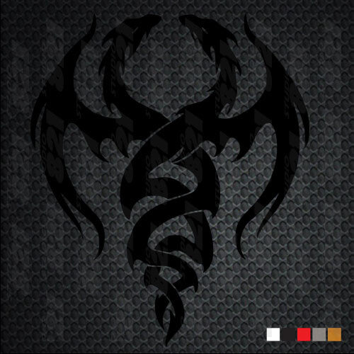 TWIN DRAGON Tribe of Two. Sticker laptop phone Indoor outdoor car window truck