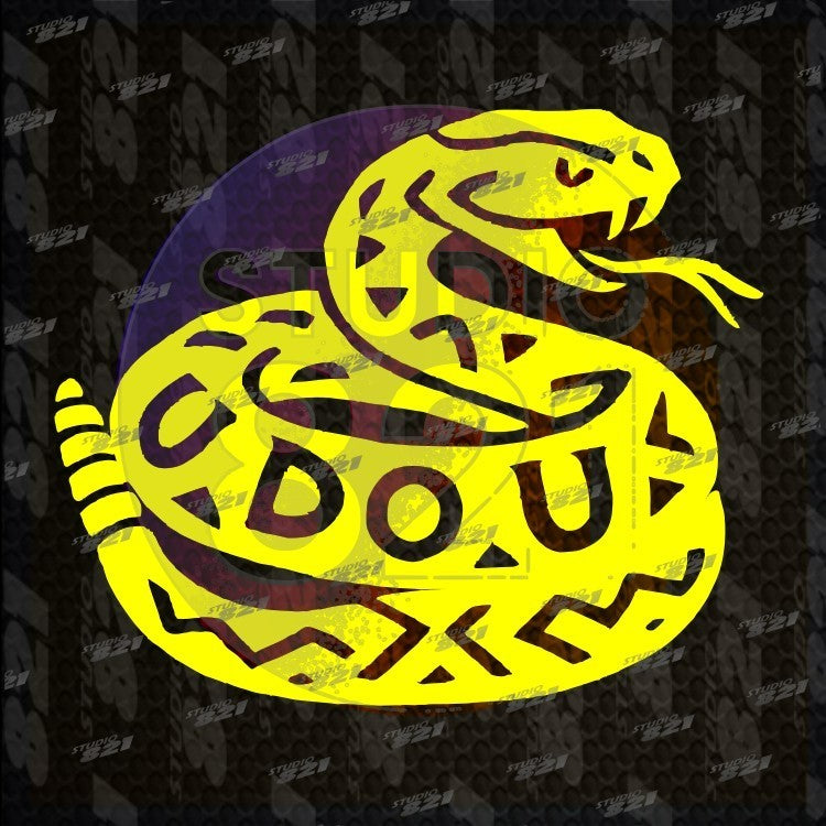 Gadsden Rattlesnake Tribal Emblem Decal — U DO U — Car / Window / Sticker