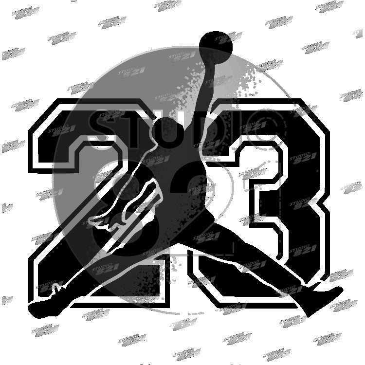 Michael Jordan 23 Air Mini Decal Basketball Logo Vinyl Window Sticker Laptop