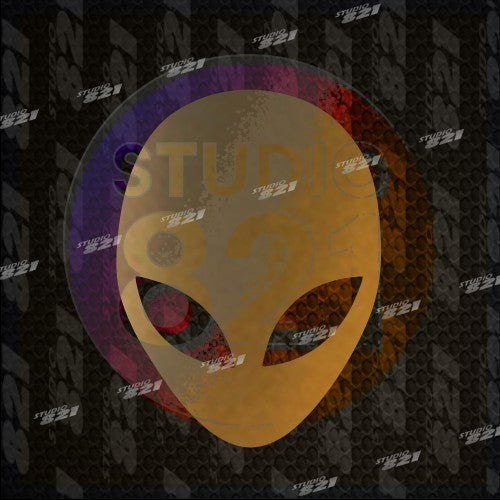 Alien Head vinyl decal- UFO area 51 encounters space Peace sticker decal New