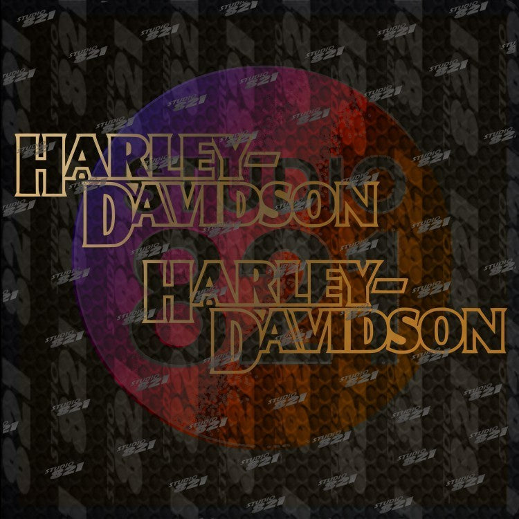 HARLEY DAVIDSON 2pc. Gas Tank decal - Motorcycle Window Vinyl Decal Sticker