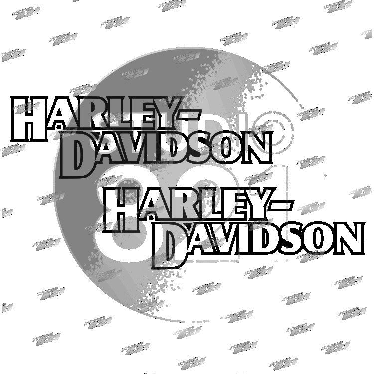 HARLEY DAVIDSON 2pc. Gas Tank decal - Motorcycle Window Vinyl Decal Sticker