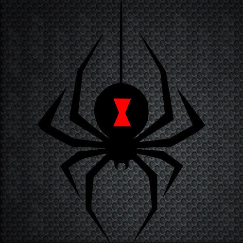 TWO TONE BLACK WIDOW SPIDER Decal Car Window Vinyl Decal Sticker laptop 2TONE